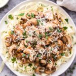 Chicken marsala fettuccine