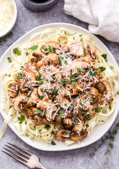 Chicken marsala fettuccine