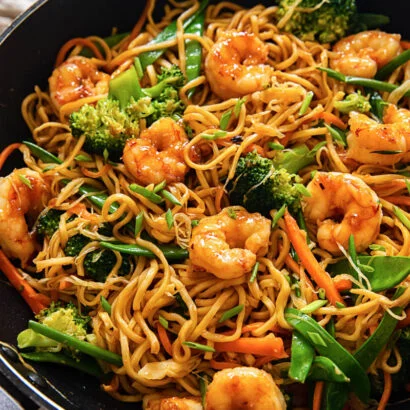 Shrimp chow mein